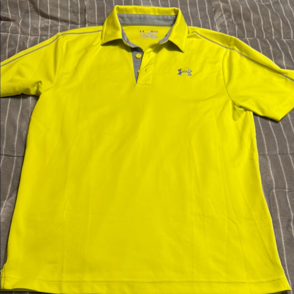 Under Armour Yellow Polo Shirt with Classic Style